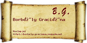 Borbély Graciána névjegykártya