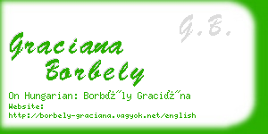 graciana borbely business card